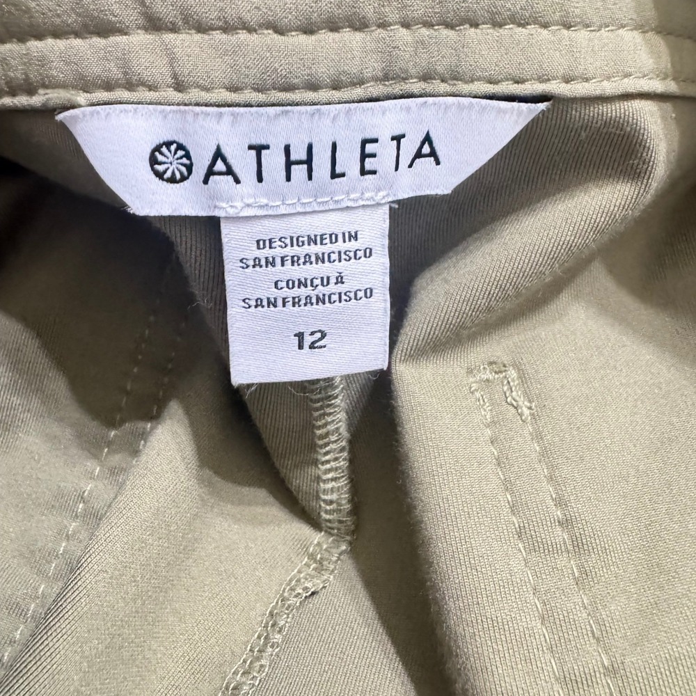 Athleta Skyline High Rise Barrel Leg Pant 12 Olive Branch Green - Picture 10 of 13